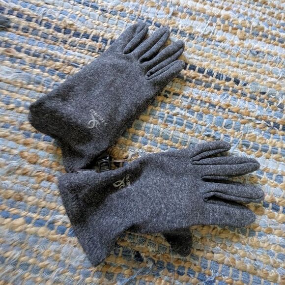 HEAD Gray Fleece Gloves Touchscreen L Winter Cold Weather Outdoors Sporty - Picture 2 of 4